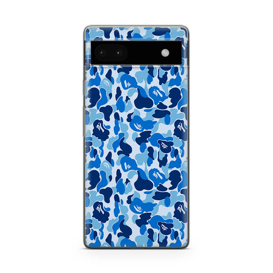 Blue Camo Google Pixel 6a Case