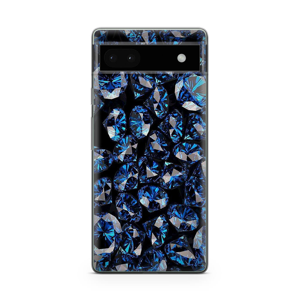 Blue Diamonds Pattern Google Pixel 6a Case