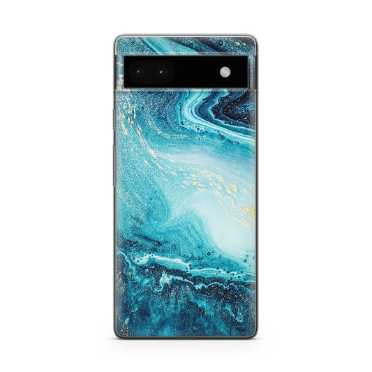 Blue Water Glitter Google Pixel 6a Case