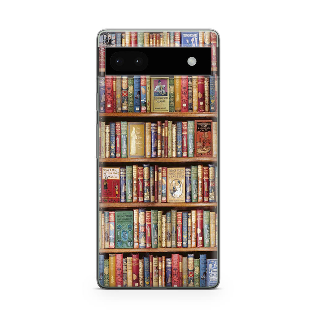 Bookshelf Library Google Pixel 6a Case