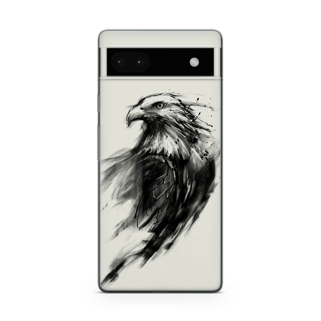 Eagle Art Black Ink Google Pixel 6a Case