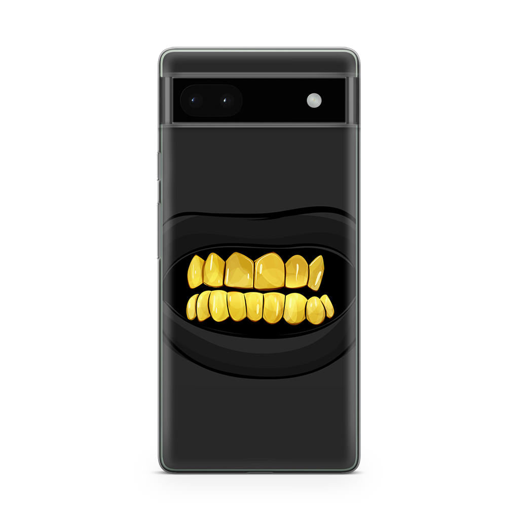 Gold Grillz Google Pixel 6a Case