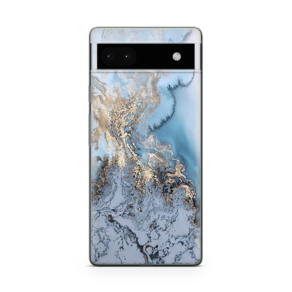 Golden Azure Marble Google Pixel 6a Case