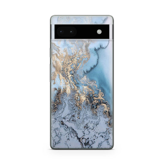 Golden Azure Marble Google Pixel 6a Case