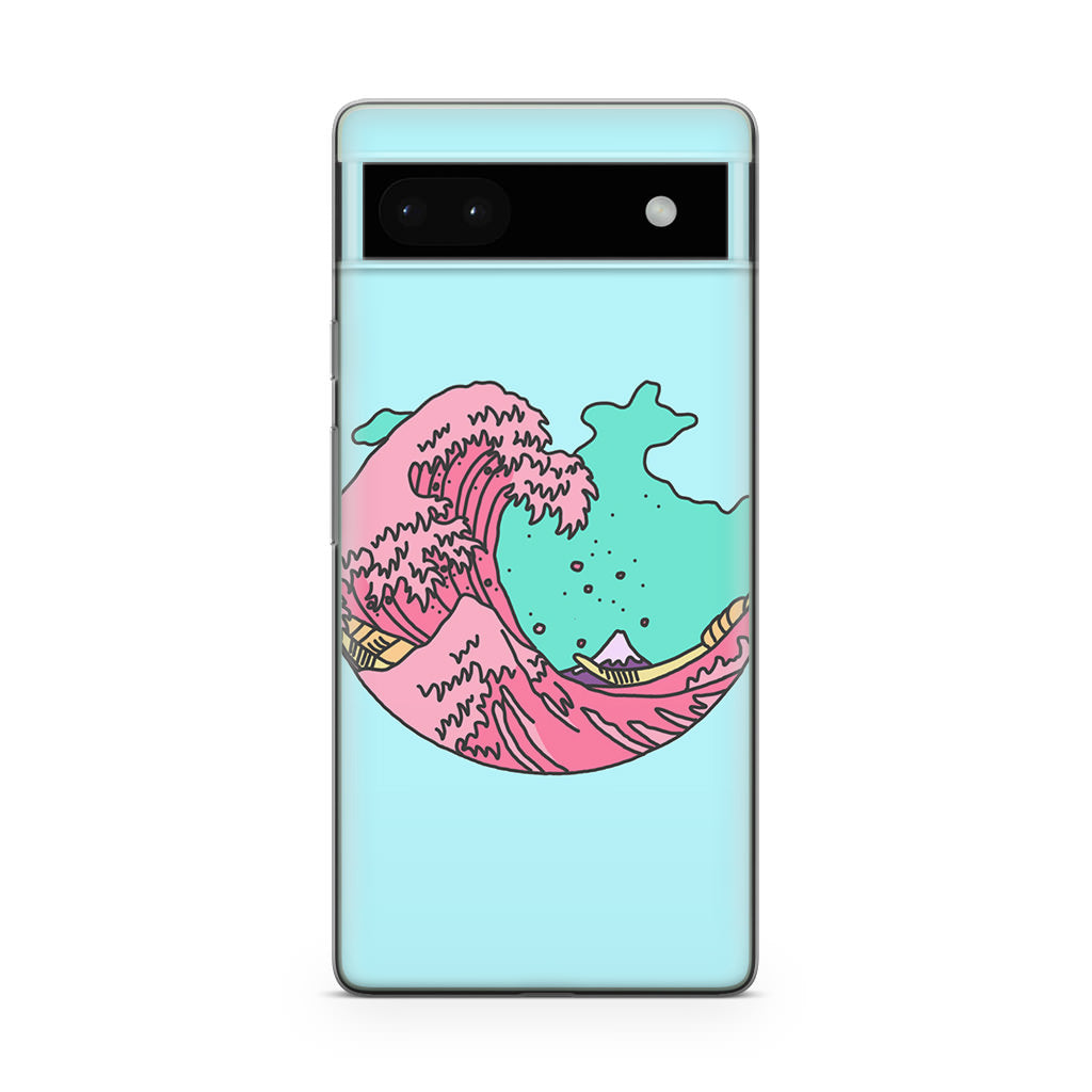 Japanese Pastel Wave Google Pixel 6a Case