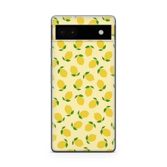 Lemons Fruit Pattern Google Pixel 6a Case