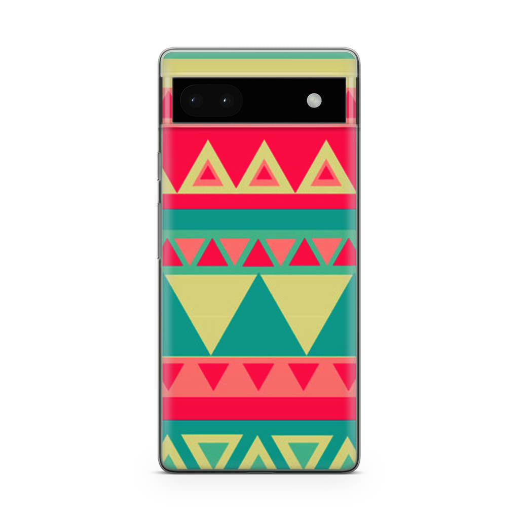 Old Aztec Pattern Google Pixel 6a Case