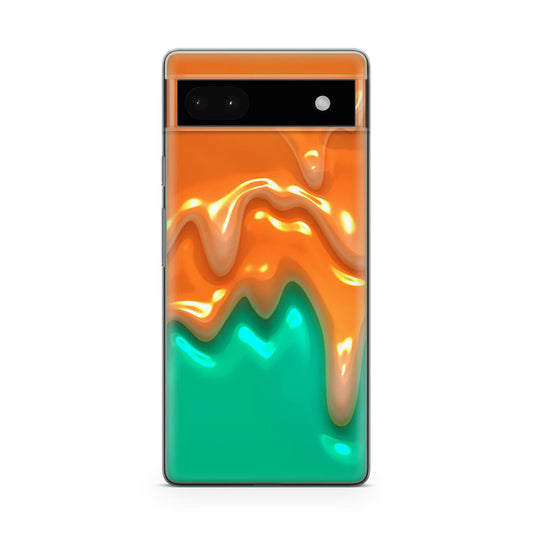 Orange Paint Dripping Google Pixel 6a Case