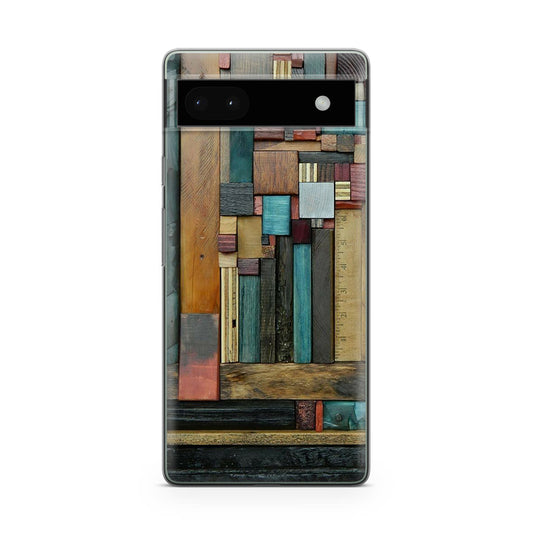 Painted Abstract Wood Sculptures Google Pixel 6a Case