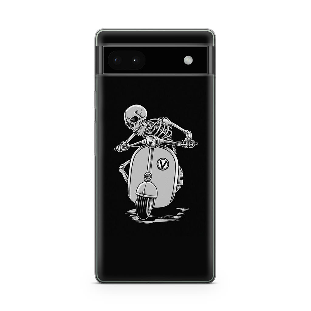 Skeleton Rides Scooter Google Pixel 6a Case