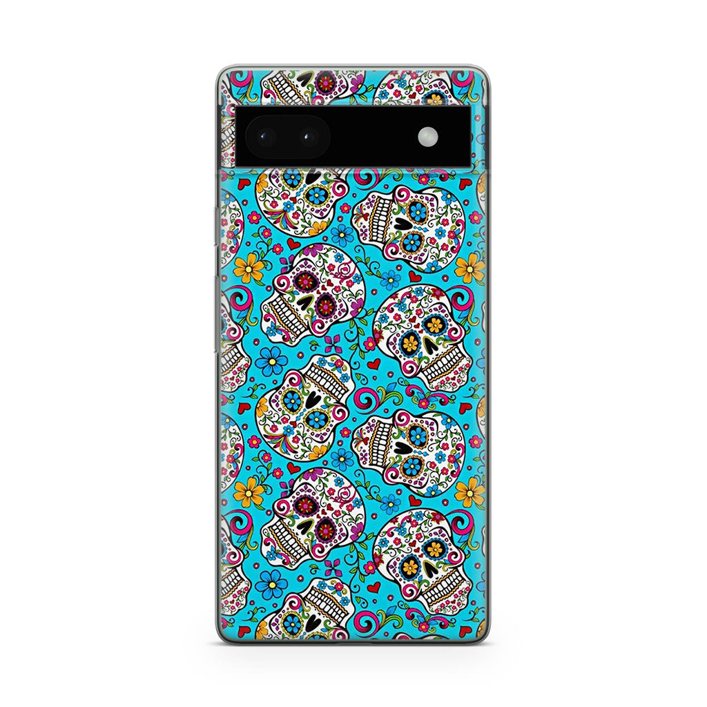 Skull Floral Sugar Google Pixel 6a Case