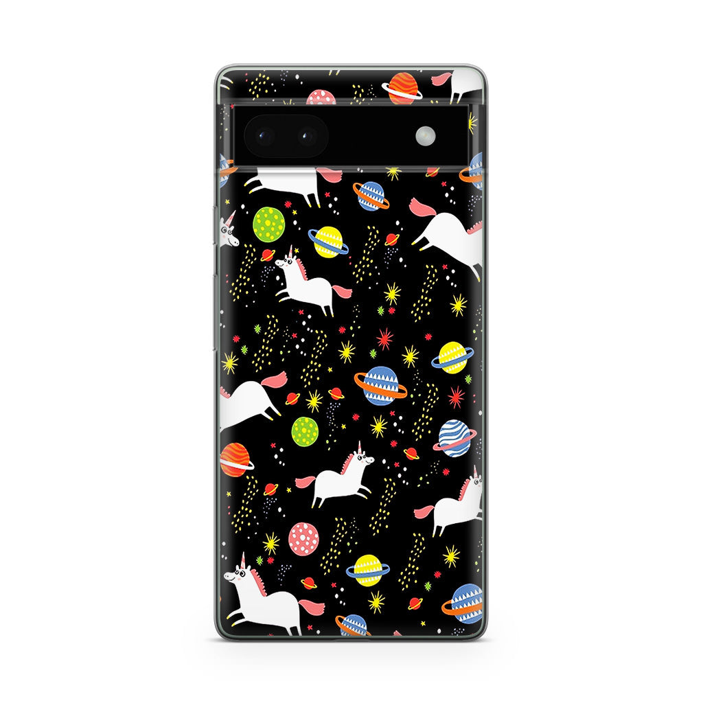 Space Unicorn Pattern Google Pixel 6a Case