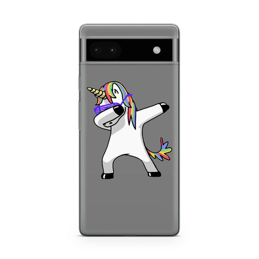 Unicorn Dabbing Grey Google Pixel 6a Case