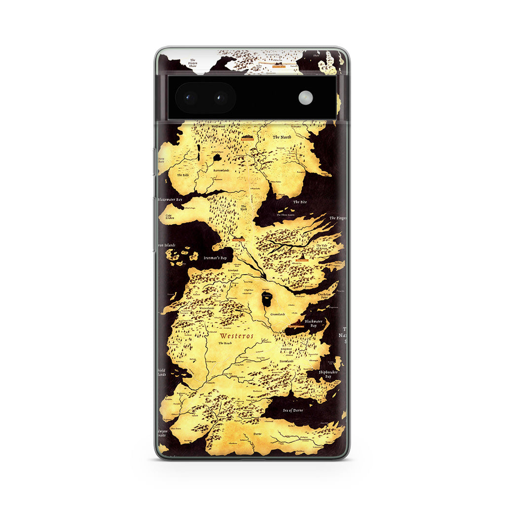 Westeros Map Google Pixel 6a Case