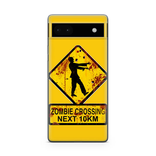 Zombie Crossing Sign Google Pixel 6a Case