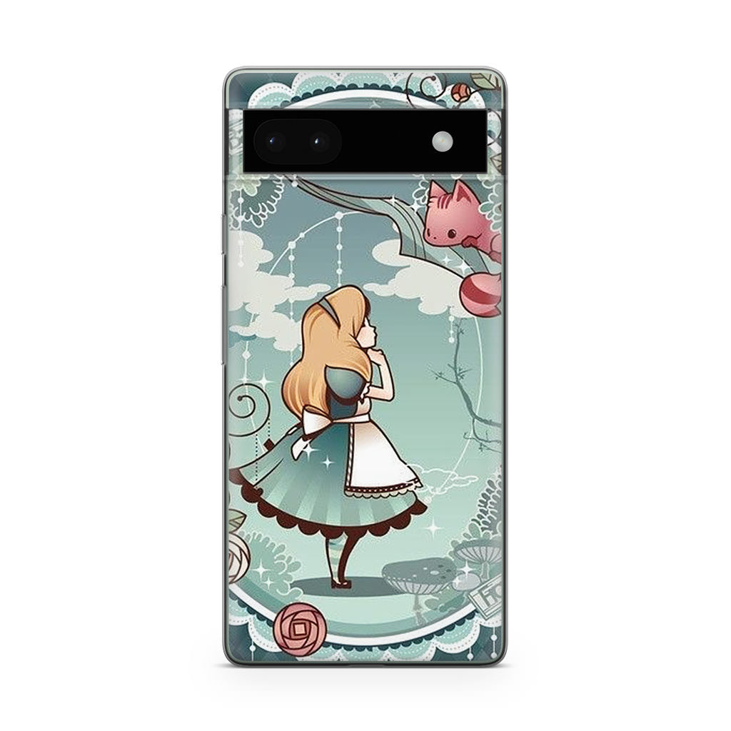 Alice And Cheshire Cat Poster Google Pixel 6a Case