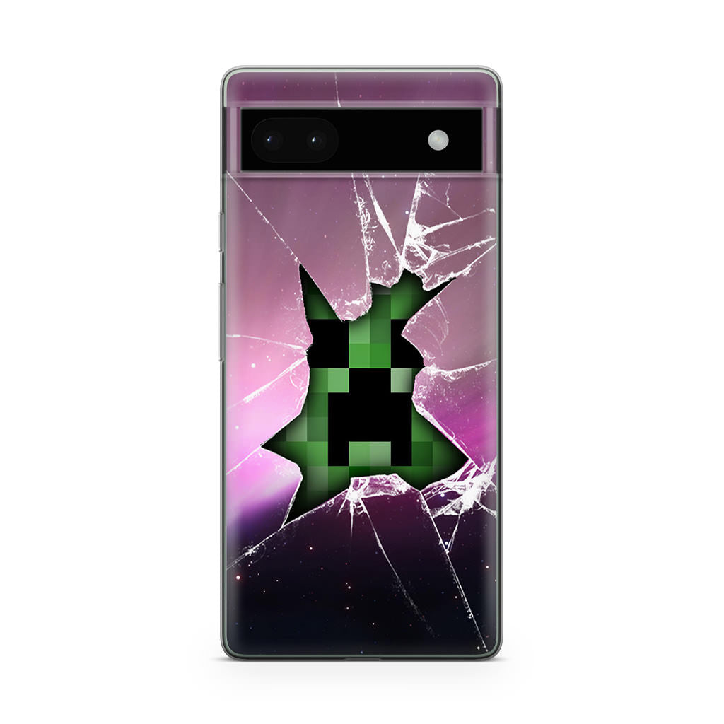 Creeper Glass Broken Violet Google Pixel 6a Case