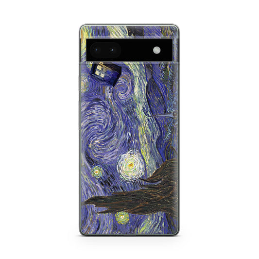 Dr Who Tardis In Van Gogh Starry Night Google Pixel 6a Case