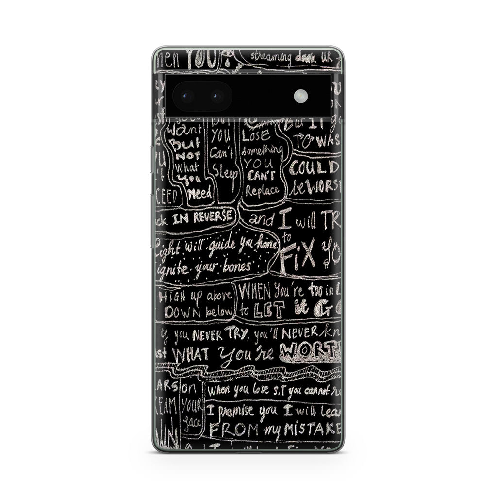 Fix You Lyrics Google Pixel 6a Case