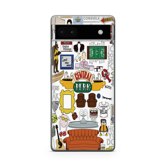 Friends TV Show Central Perk Sticker Google Pixel 6a Case