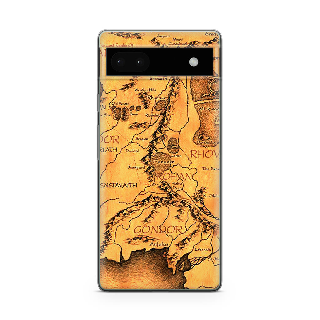 Middle Earth Map Hobbit Google Pixel 6a Case