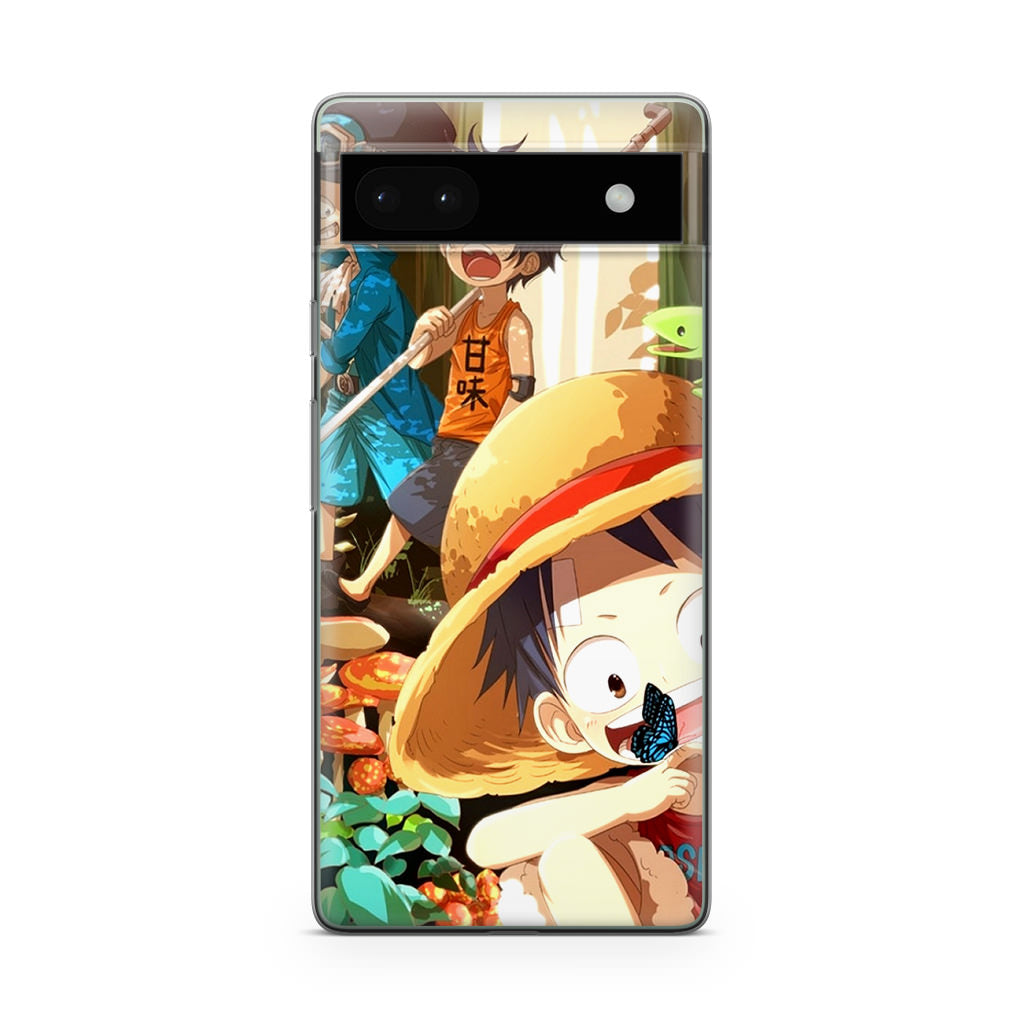 One Piece Little Sabo Ace Luffy Cute Google Pixel 6a Case
