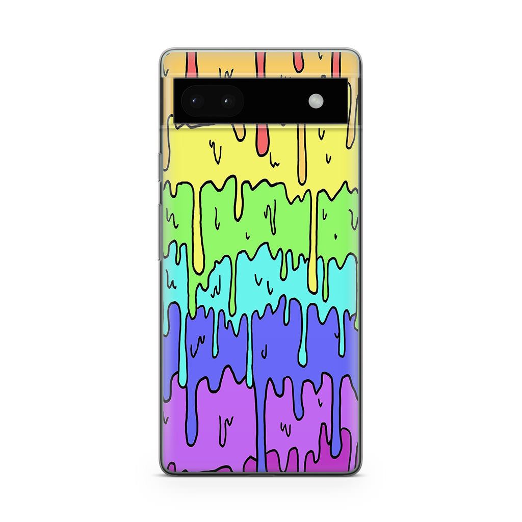 Pastel Kawaii Melting Rainbow Google Pixel 6a Case