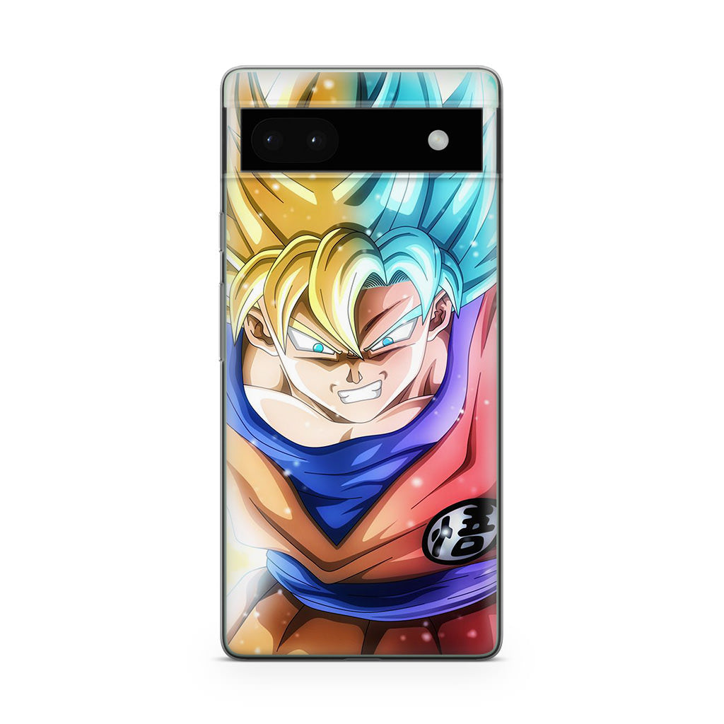 Goku SSJ 1 to SSJ Blue Google Pixel 6a Case