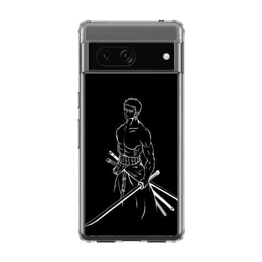 Roronoa Zoro Outlines Google Pixel 7a Case