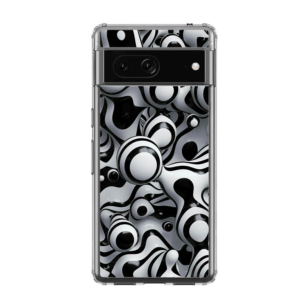 Abstract Art Black White Google Pixel 7 Case