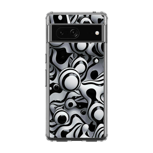 Abstract Art Black White Google Pixel 7 Case