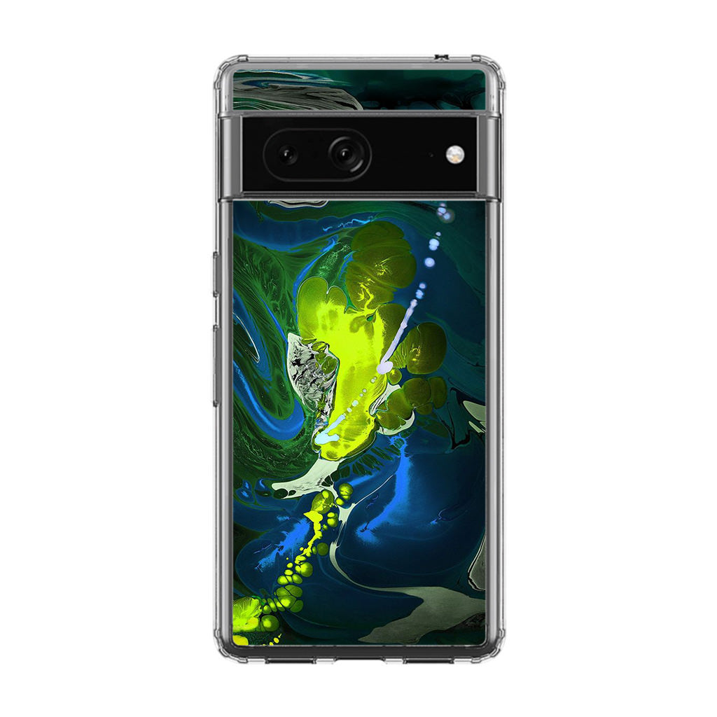 Abstract Green Blue Art Google Pixel 7a Case