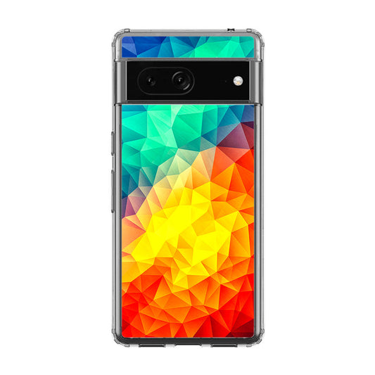 Abstract Multicolor Cubism Painting Google Pixel 7 Case