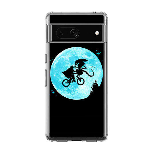 Alien Bike to the Moon Google Pixel 7 Case