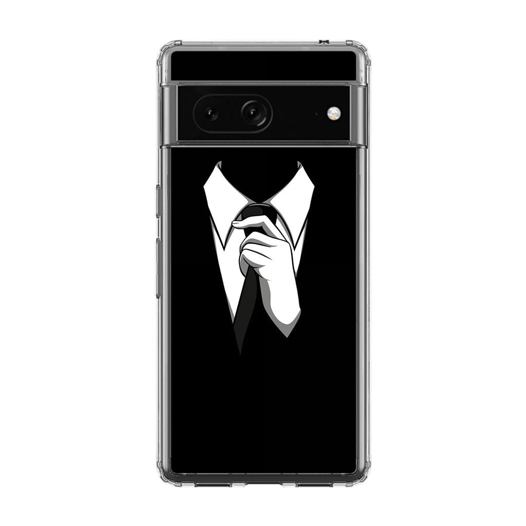 Anonymous Black White Tie Google Pixel 7a Case