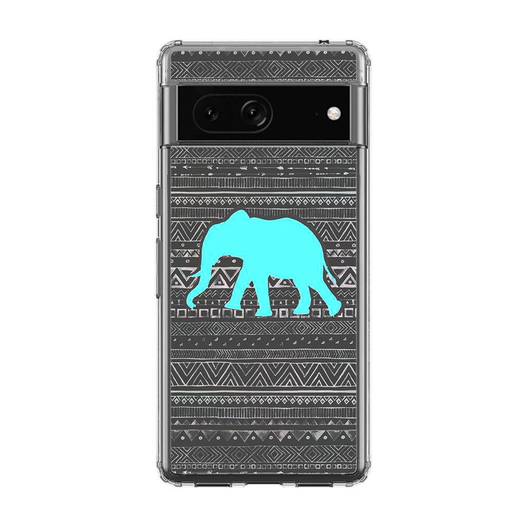 Aztec Elephant Turquoise Google Pixel 7 Case