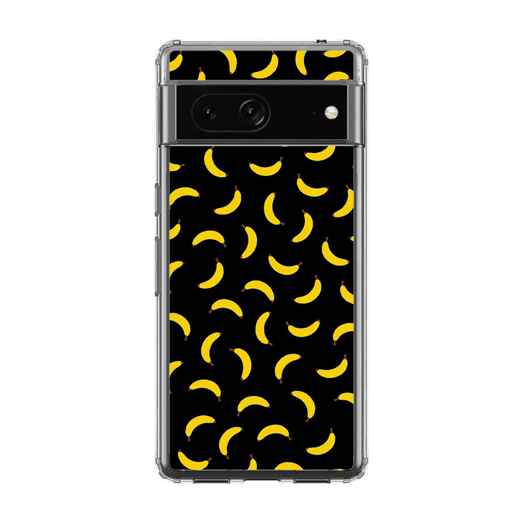 Bananas Fruit Pattern Black Google Pixel 7 Case