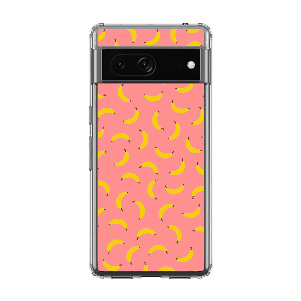 Bananas Fruit Pattern Pink Google Pixel 7 Case