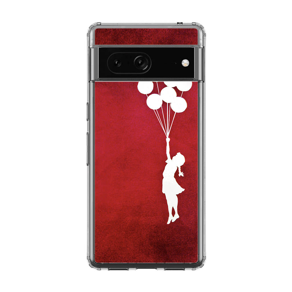 Banksy Girl With Balloons Red Google Pixel 7 Case