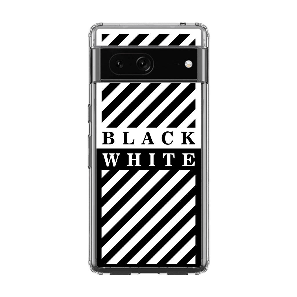 Black White Stripes Google Pixel 7 Case