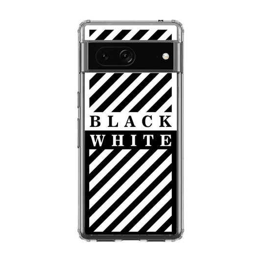 Black White Stripes Google Pixel 7 Case