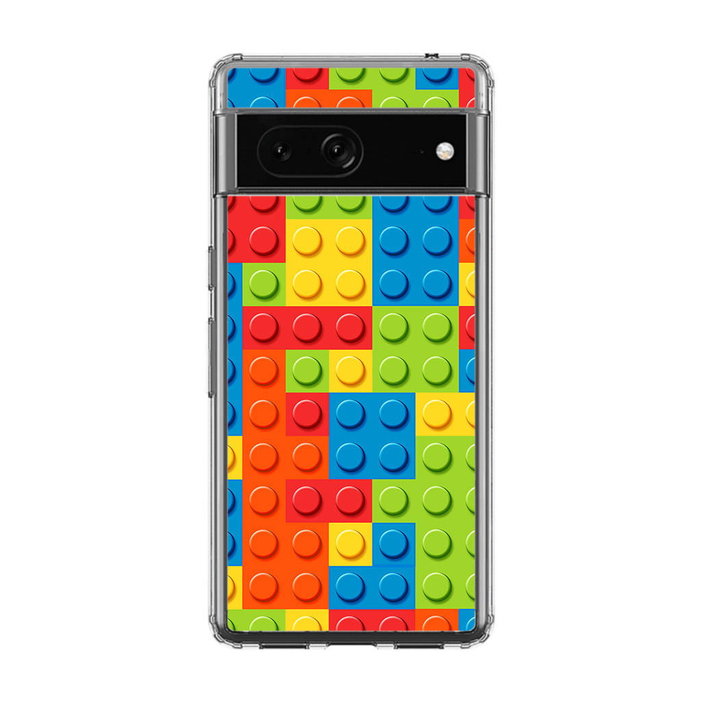 Blocks Rainbow Pattern Google Pixel 7 Case