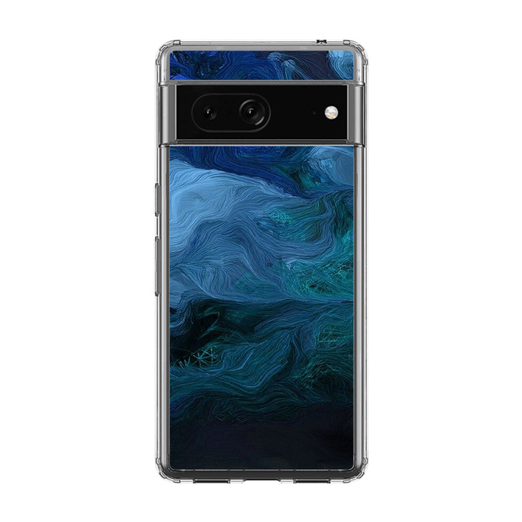 Blue Abstract Art Google Pixel 7 Case