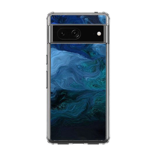 Blue Abstract Art Google Pixel 7a Case