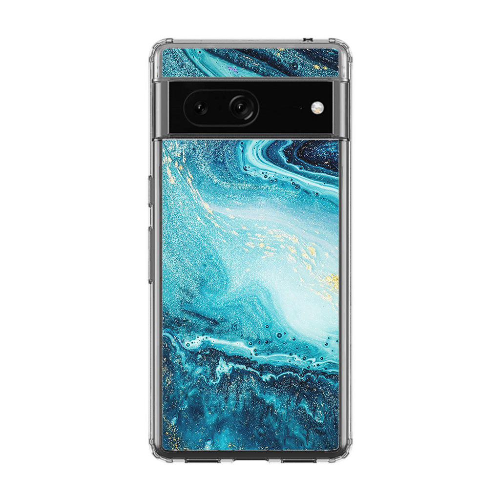 Blue Water Glitter Google Pixel 7 Case