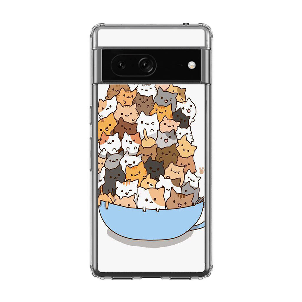 Cats on A Bowl Google Pixel 7 Case