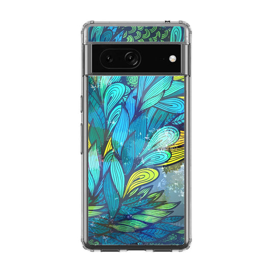 Colorful Art in Blue Google Pixel 7 Case