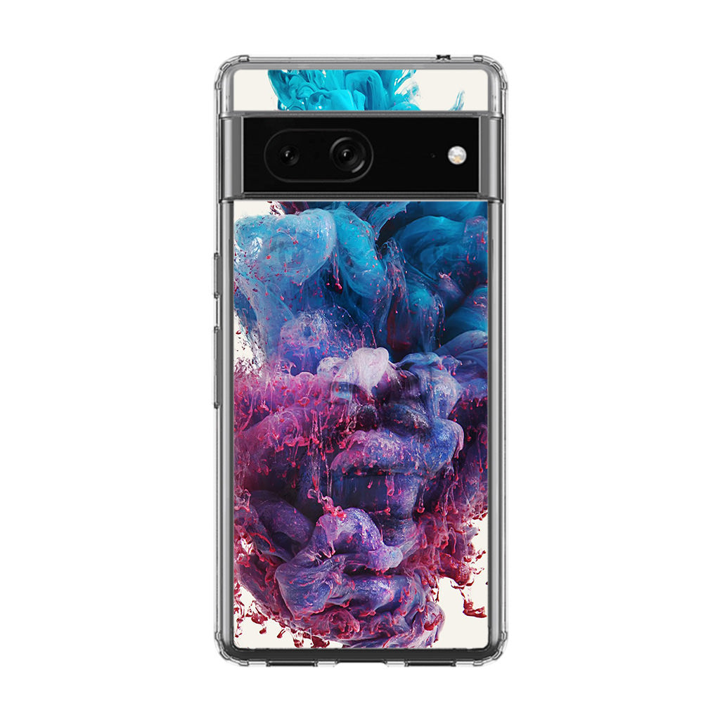 Colorful Dust Art on White Google Pixel 7 Case