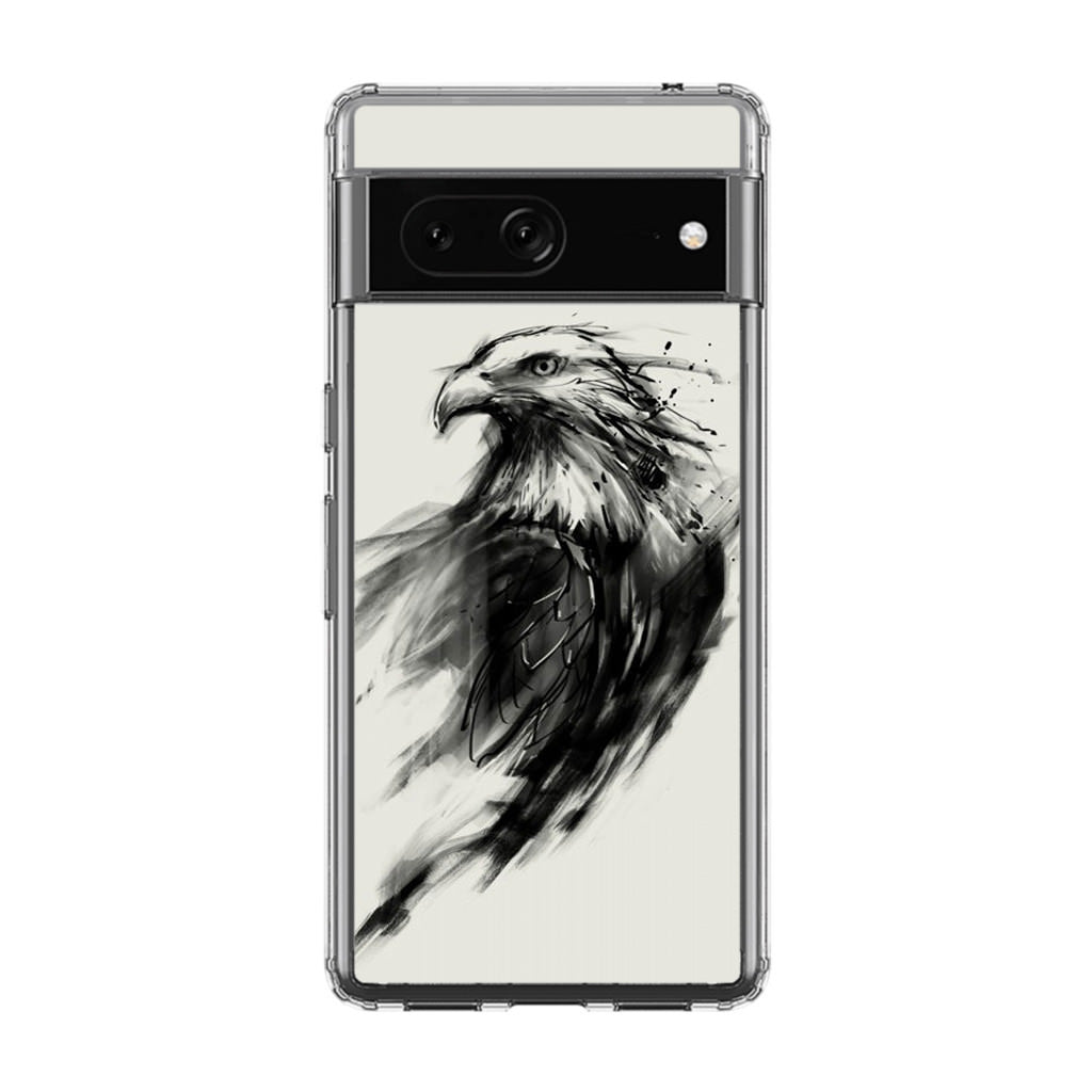 Eagle Art Black Ink Google Pixel 7a Case