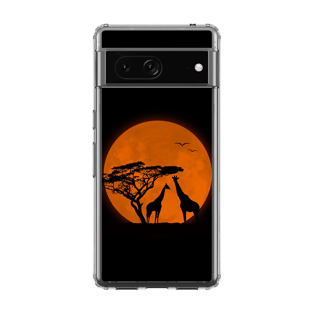 Giraffes Silhouette Google Pixel 7 Case